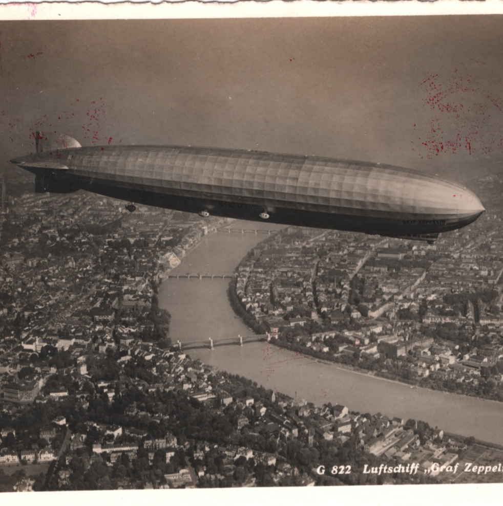 GRAF ZEPPELIN Card *SWITZERLAND* Flight 1930 PPC Air BASEL-FLUGPLATZ Cachet KZ92
