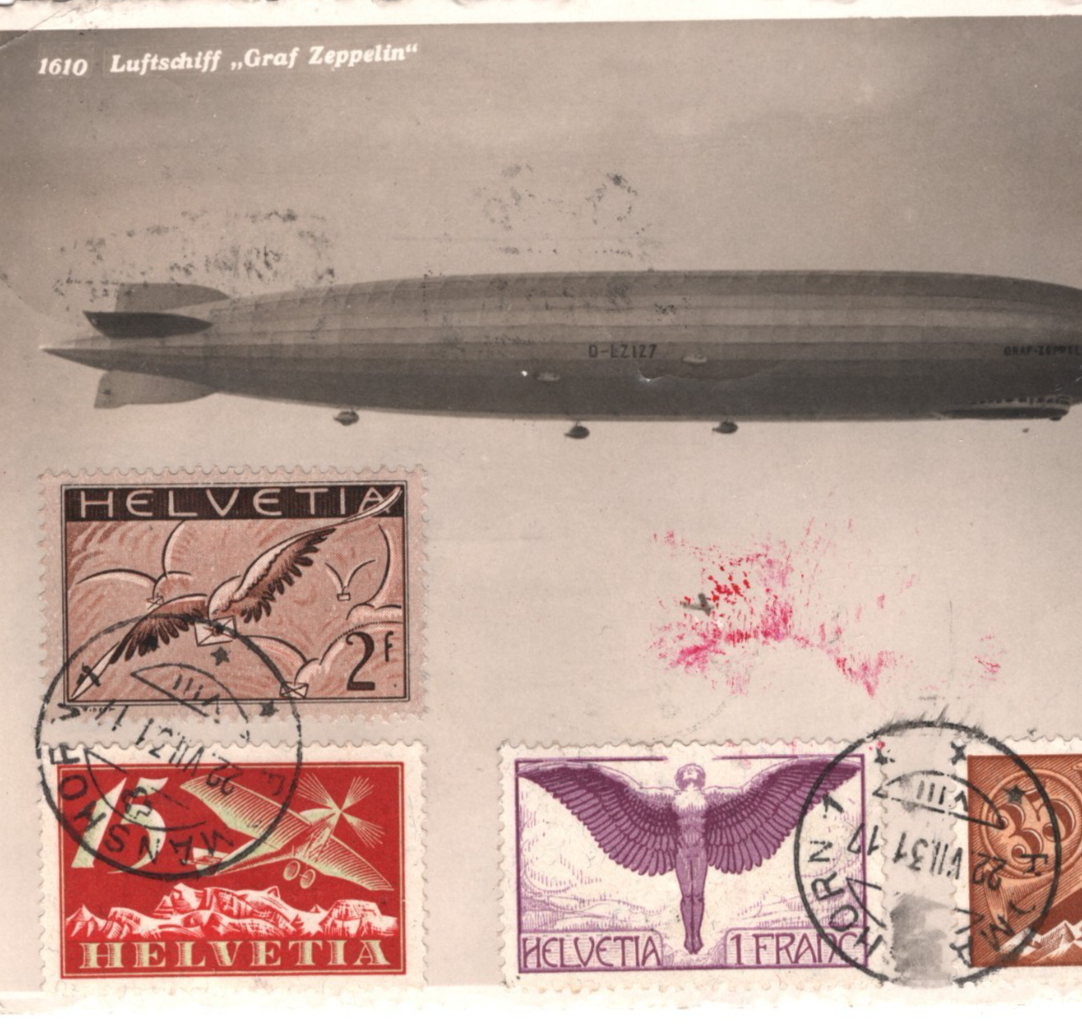 GRAF ZEPPELIN Card *SWITZERLAND* View-Side RP Air 1934 POLARFAHRT Ice Ship KZ155 - Image 5