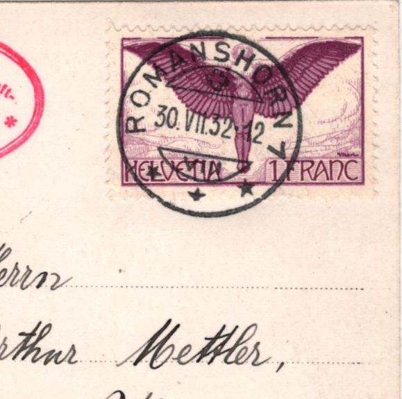 GRAF ZEPPELIN Cockpit Card *SWITZERLAND* 1Fr Air Mail 1932 DANZIG LUPOSTA KZ593 - Image 7
