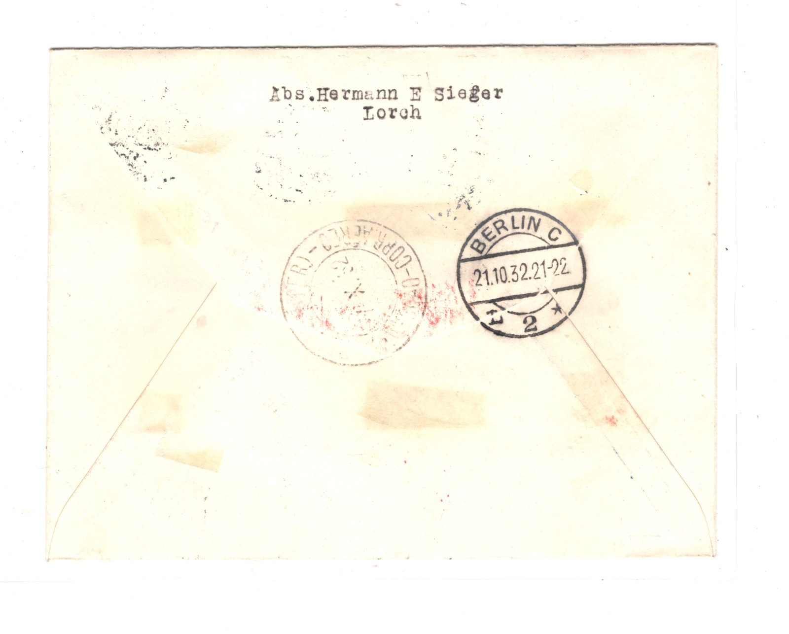 GRAF ZEPPELIN Cover *DENMARK* Treaty Air 1932 9.SÜDAMERIKAFAHRT Brazil KZ398 - Image 4