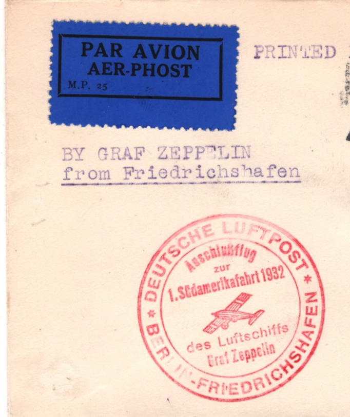 GRAF ZEPPELIN Cover *EIRE* Ireland Air Mail 1.SÜDAMERIKAFAHRT 1932 Brazil KZ285 - Image 5