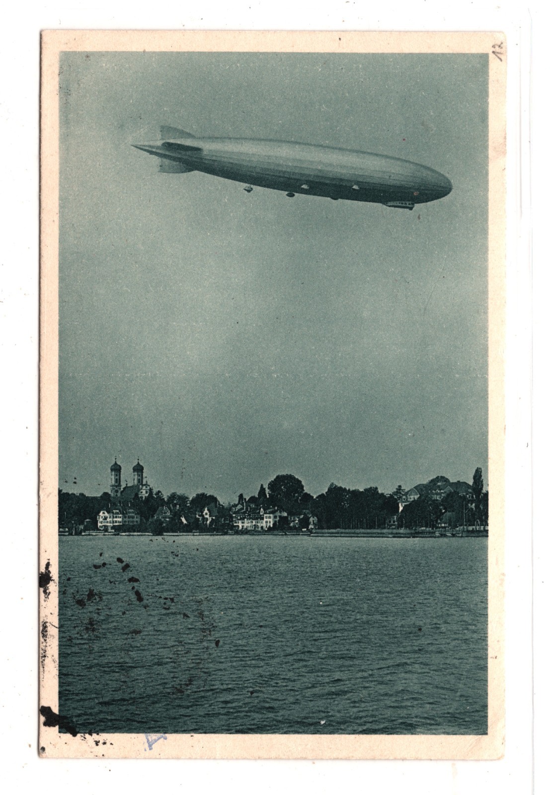 GRAF ZEPPELIN GERMANY Air Mail Card 1929 *MIT LUFTSCHIFF BEFÖRDERT* Cachet KZ528 - Image 4