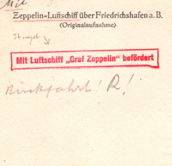GRAF ZEPPELIN GERMANY Air Mail Card 1929 *MIT LUFTSCHIFF BEFÖRDERT* Cachet KZ528 - Image 6
