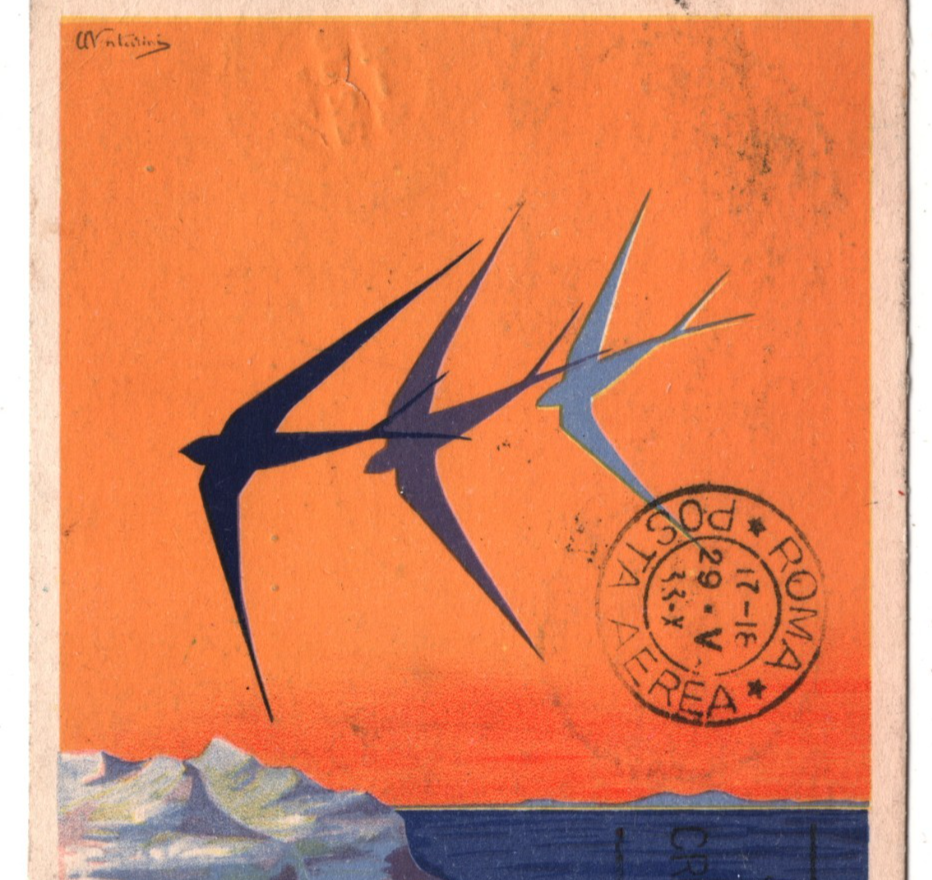GRAF ZEPPELIN ITALY Air Mail 10L Art FLIGHT Card 1933 Brazil #C45 Cat $950 KZ267 - Image 5