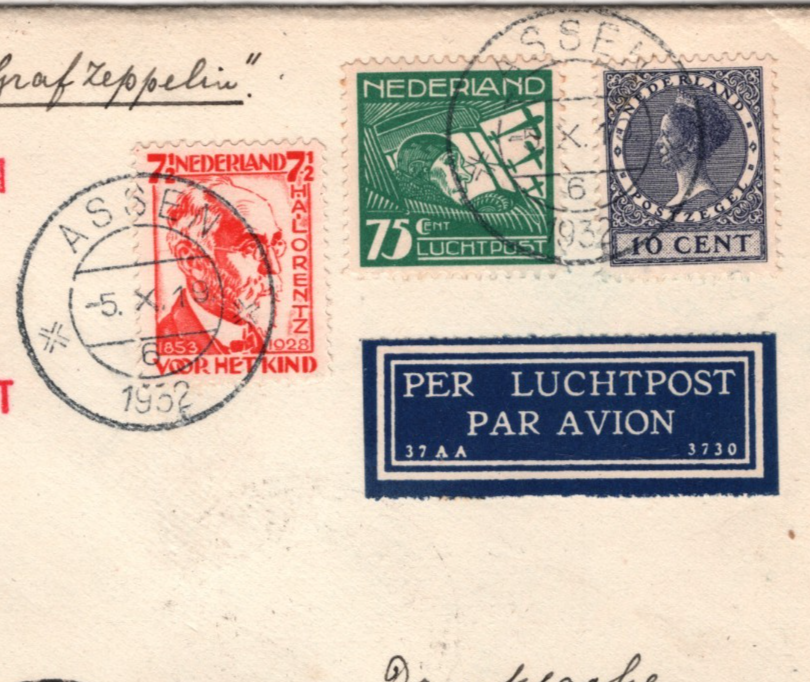 GRAF ZEPPELIN *NETHERLANDS* Air Cover 1932 8.SÜDAMERIKAFAHRT BRAZIL Assen KZ560 - Image 8