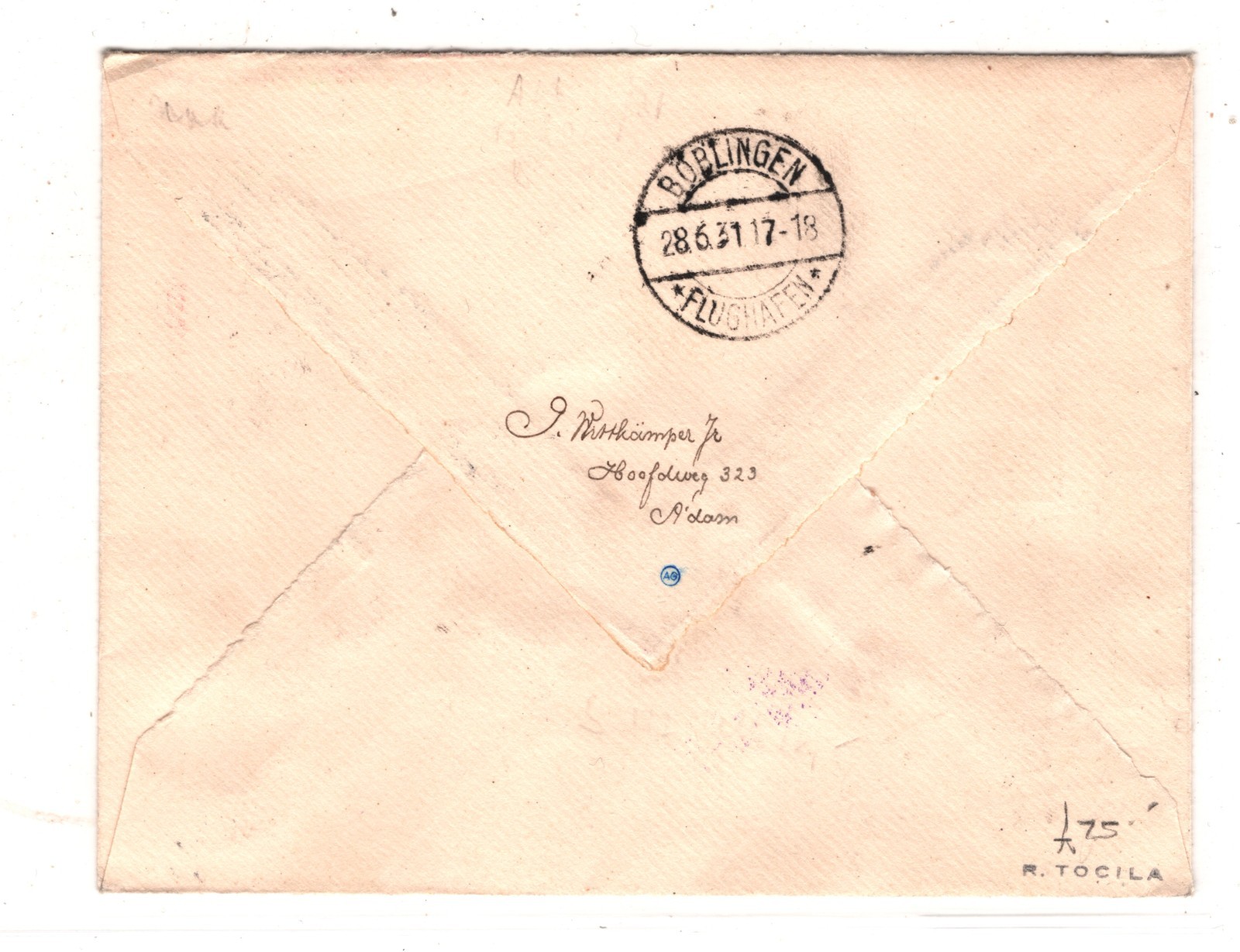 GRAF ZEPPELIN *NETHERLANDS* Air Mail Cover 1931 SCHWABENFAHRT Böblingen KZ562 - Image 6