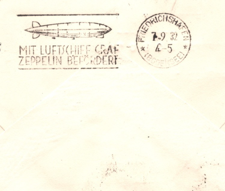 GRAF ZEPPELIN Overprint ARGENTINA *90c* Air 1932 Cover FIRST FLIGHT Lorch KZ446 - Image 6