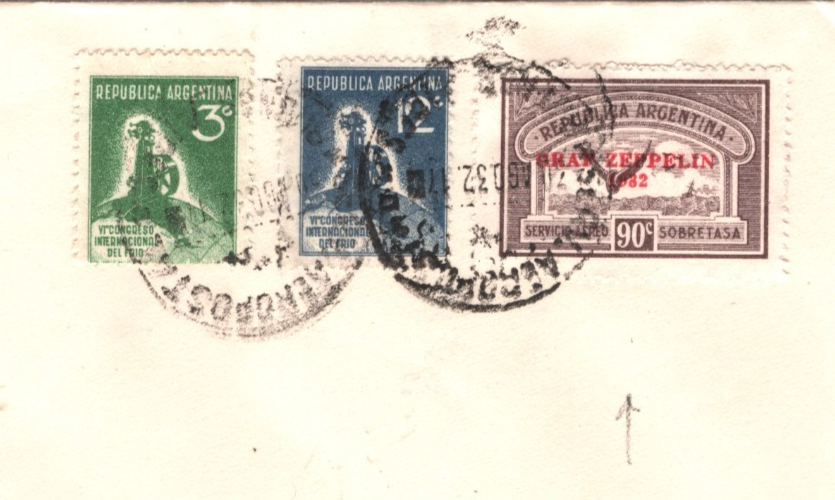 GRAF ZEPPELIN Overprint ARGENTINA *90c* Air 1932 Cover FIRST FLIGHT Lorch KZ446 - Image 7