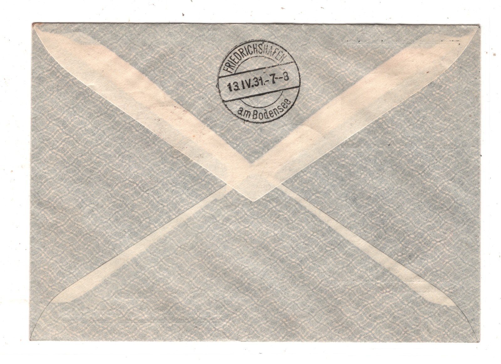 GRAF ZEPPELIN Overprint *EGYPT* Air 100m CORNER MARGINAL Cover 1931 Cairo KZ292 - Image 3