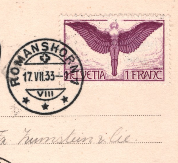 GRAF ZEPPELIN RP Card *SWITZERLAND* Air 1F Angel 1933 FAHRT SCHWEIZ Flight KZ596 - Image 6