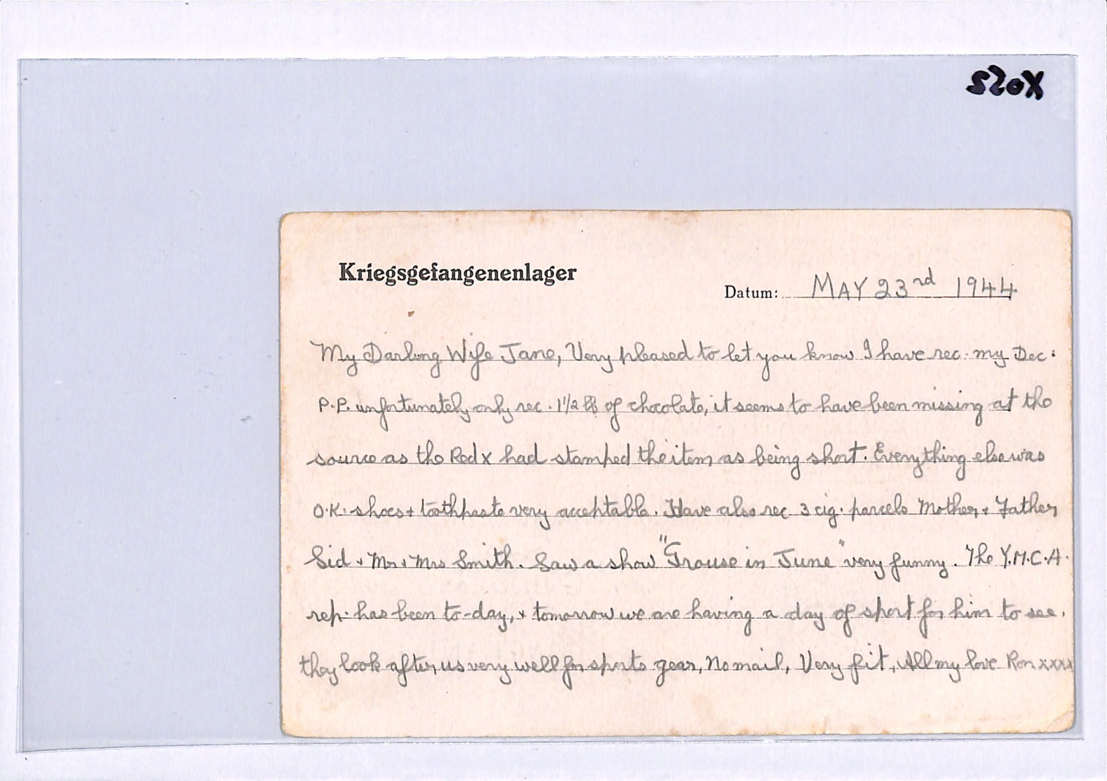 GREAT ESCAPE CAMP WW2 GB RAF POW Card STALAG *Luftwaffe Nr.3* IMPRINT 1944 XO52 - Image 8