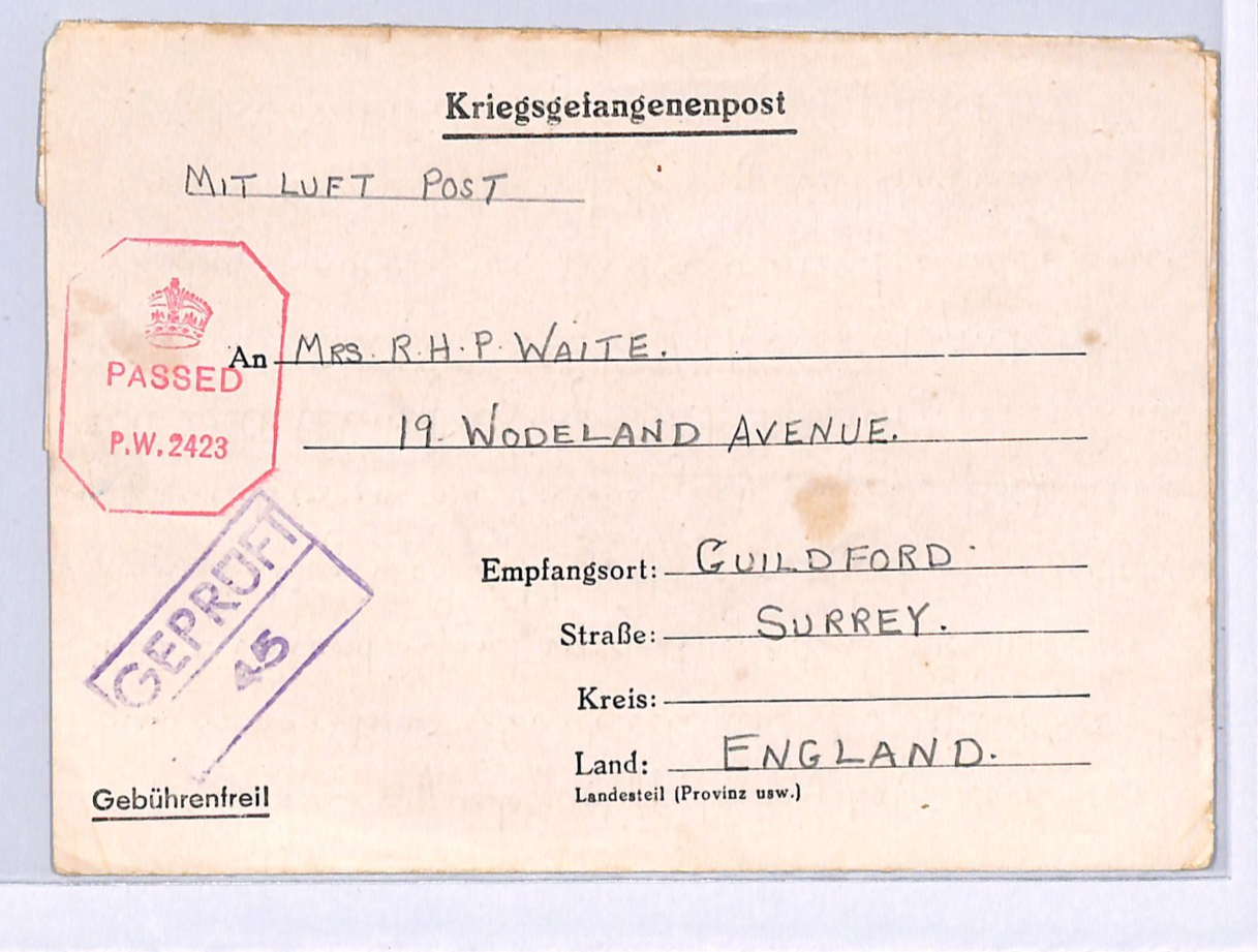 GREAT ESCAPE CAMP WW2 Letter STALAG LUFT 3 *Nr.3* Imprint GB POW 1944 Cover XO56 - Image 2