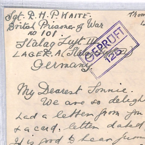 GREAT ESCAPE CAMP WW2 POW Guildford Cover 1944 STALAG LUFT 3 Censor Letter YW463 - Image 8