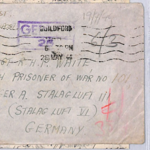 GREAT ESCAPE CAMP WW2 POW Guildford Cover 1944 STALAG LUFT 3 Censor Letter YW465 - Image 4