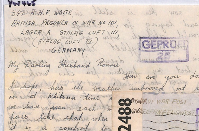 GREAT ESCAPE CAMP WW2 POW Guildford Cover 1944 STALAG LUFT 3 Censor Letter YW465 - Image 7
