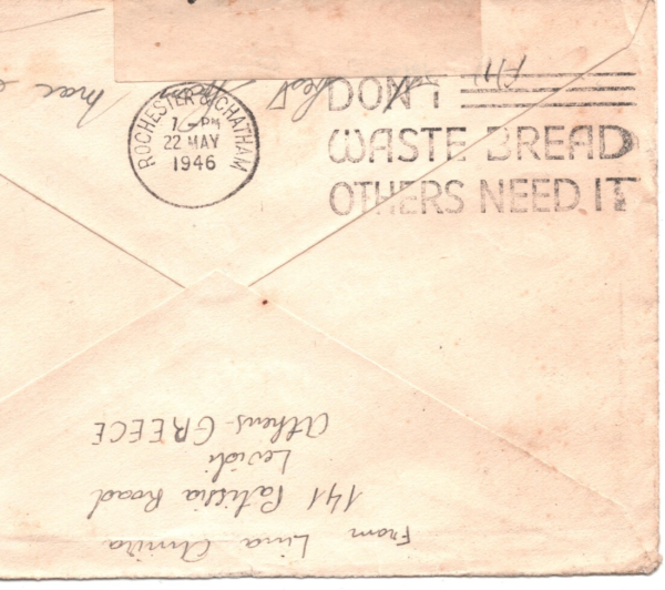 GREECE Cover GB MILITARY Rare *SAS* OFFICER MAIL 1946 Forwarded Gosport KA132 - Image 13