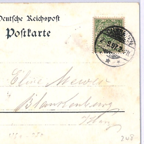 GRUSS VOM BORD Card *Prinzessin Heinrich* SHIP Paddle-Steamer 1897 Germany WP95 - Image 7