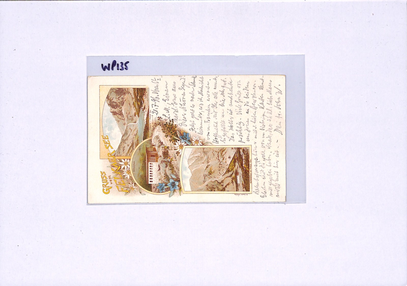 GRUSS VOM *Felker See* Lake Postcard HUNGARY (SLOVAKIA) Chromo 1896 Poland WP135 - Image 12