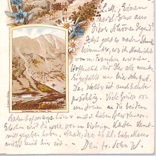 GRUSS VOM *Felker See* Lake Postcard HUNGARY (SLOVAKIA) Chromo 1896 Poland WP135 - Image 6