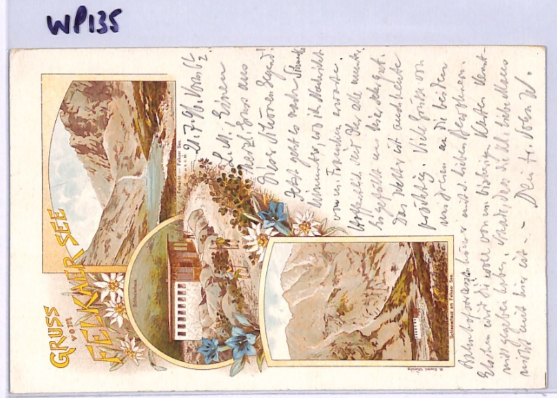 GRUSS VOM *Felker See* Lake Postcard HUNGARY (SLOVAKIA) Chromo 1896 Poland WP135 - Image 8