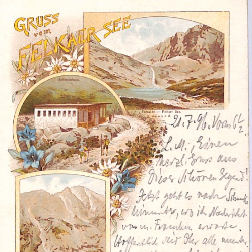 GRUSS VOM *Felker See* Lake Postcard HUNGARY (SLOVAKIA) Chromo 1896 Poland WP135