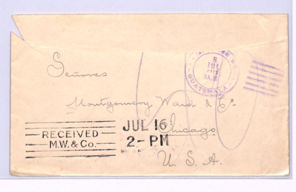 GUATEMALA Cover 5c BLOCK{10} USA Chicago via New Orleans 1913 {samwells}XH37 - Image 4