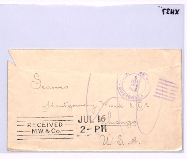 GUATEMALA Cover 5c BLOCK{10} USA Chicago via New Orleans 1913 {samwells}XH37 - Image 9