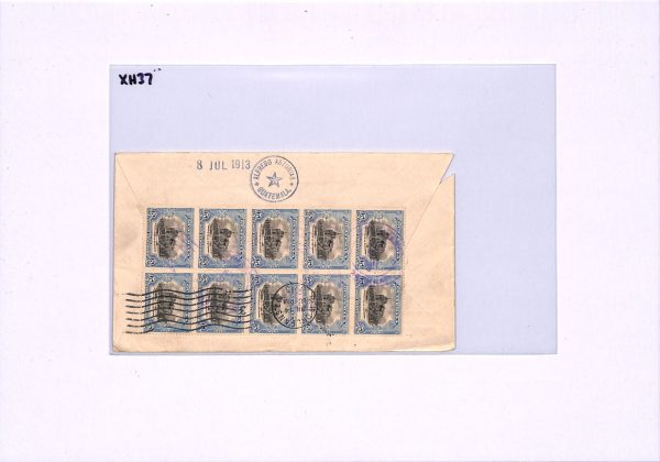 GUATEMALA Cover 5c BLOCK{10} USA Chicago via New Orleans 1913 {samwells}XH37 - Image 10