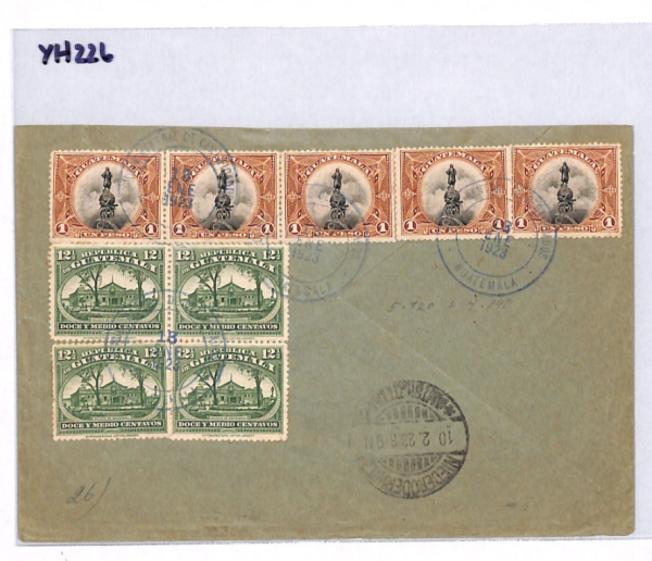 GUATEMALA Cover *HIGH RATE* 5p50c Registered TRANSATLANTIC 1923 Germany YH226 - Image 5