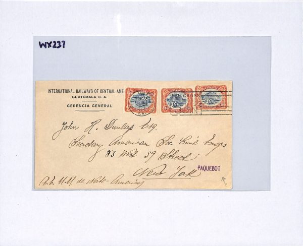 GUATEMALA/USA Cover *PAQUEBOT* New Orleans RED CROSS Transit 1923 NYC WX237 - Image 5