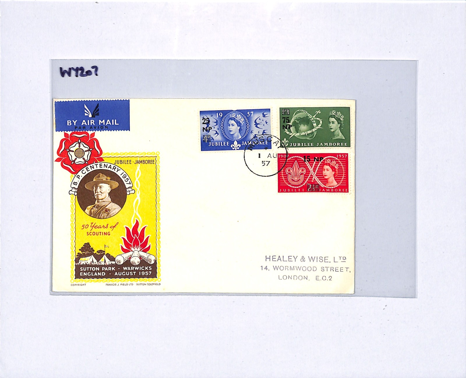 Gulf OMAN 1957 ILLUSTRATED FDC Boy Scouts *MUSCAT* CDS GB Overprint Set WY207 - Image 8