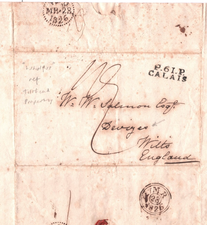 HISTORIC ENTIRE LETTER re TILSHEAD Wilts Netherlands WHOLFUS 1826 Devizes A4H34