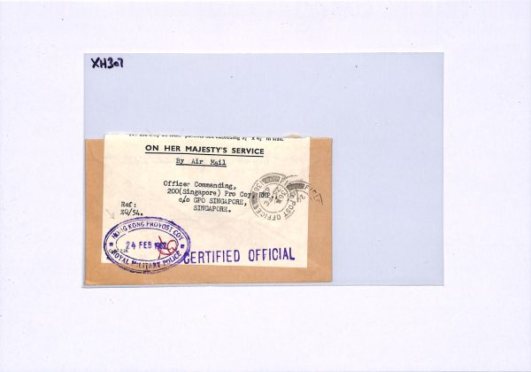 HONG KONG Cover *ROYAL MILITARY POLICE* Cachet FPO.136 Malaya Singapore XH307 - Image 10