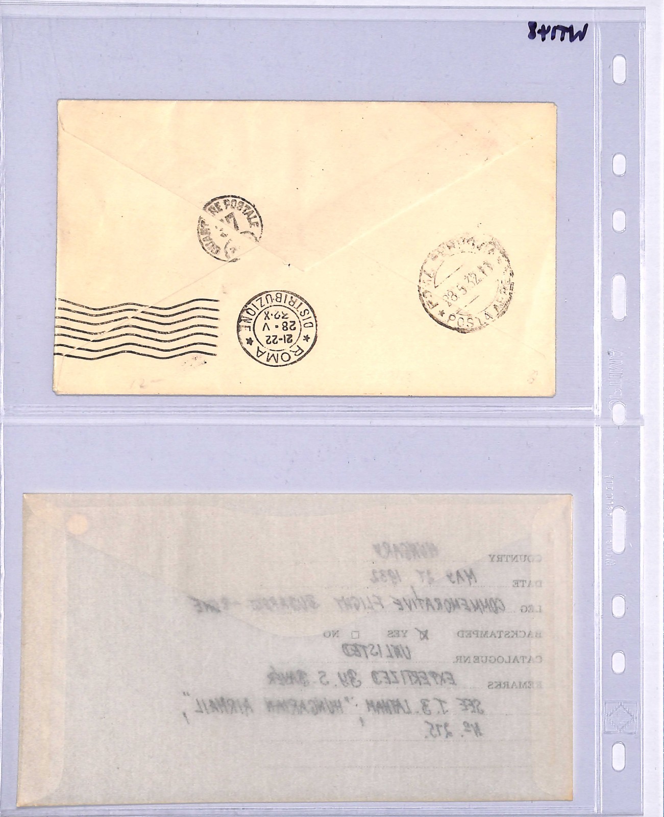 HUNGARY Air 1932 Cover SPECIAL FLIGHT *JUSTICE FOR HUNGARY* Rome {ex Joffe}WT148 - Image 10