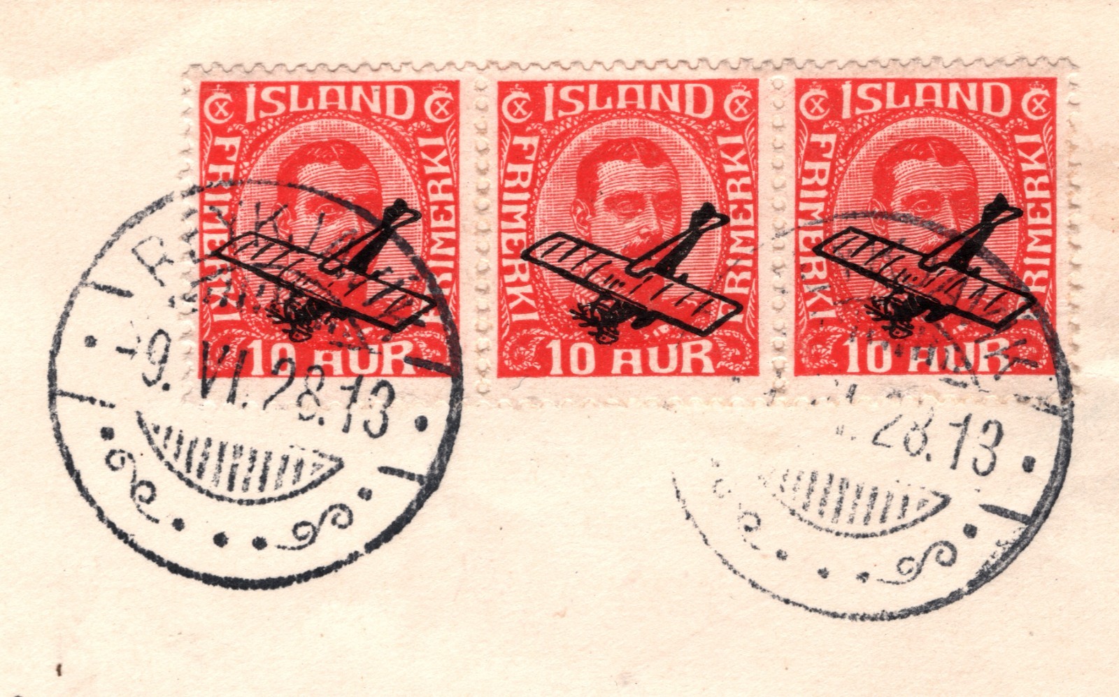 ICELAND Air 1928 Cover FIRST FLIGHT Reykjavik-Vestmannaeyjar {Muller #3}VT59