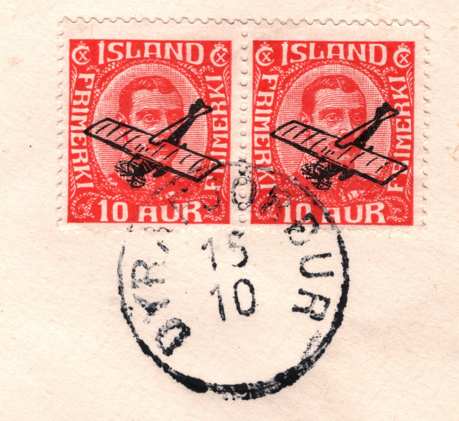 ICELAND Air 1930 Cover FIRST FLIGHT *Dýrafjörður*-Reykjavik {Muller 8a}VT55