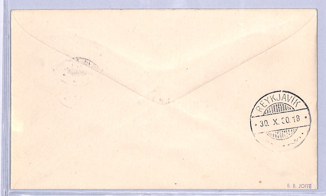 ICELAND Air 1930 Cover FIRST FLIGHT *Hólmavik*-Reykjavik {Muller 8a VARIANT}VT53 - Image 4