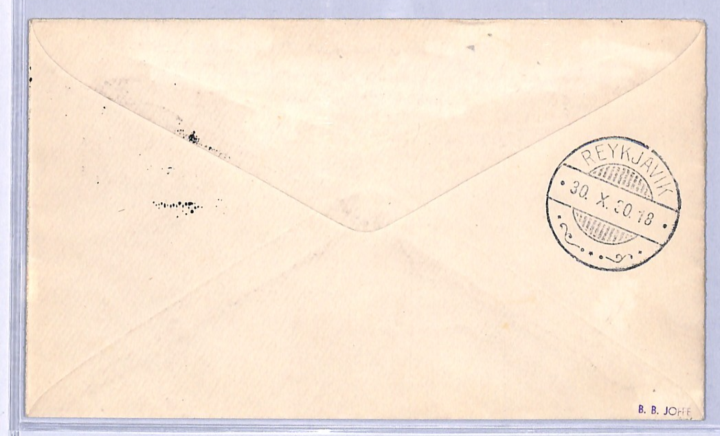 ICELAND Air 1930 Cover FIRST FLIGHT *Önundarfjörður*-Reykjavik {FM #8a VAR}VT56 - Image 3