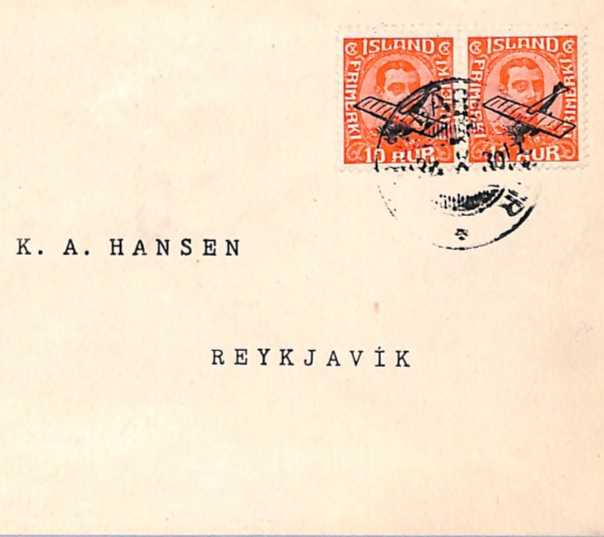 ICELAND Air 1930 Cover FIRST FLIGHT *Önundarfjörður*-Reykjavik {FM #8a VAR}VT56 - Image 4