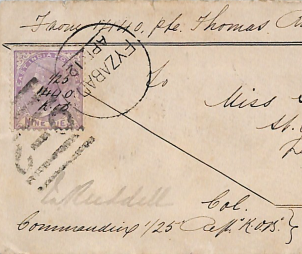 INDIA MILITARY QV Cover *SOLDIER'S LETTER* Rate Fyazabad IRELAND Drogheda WS81 - Image 3