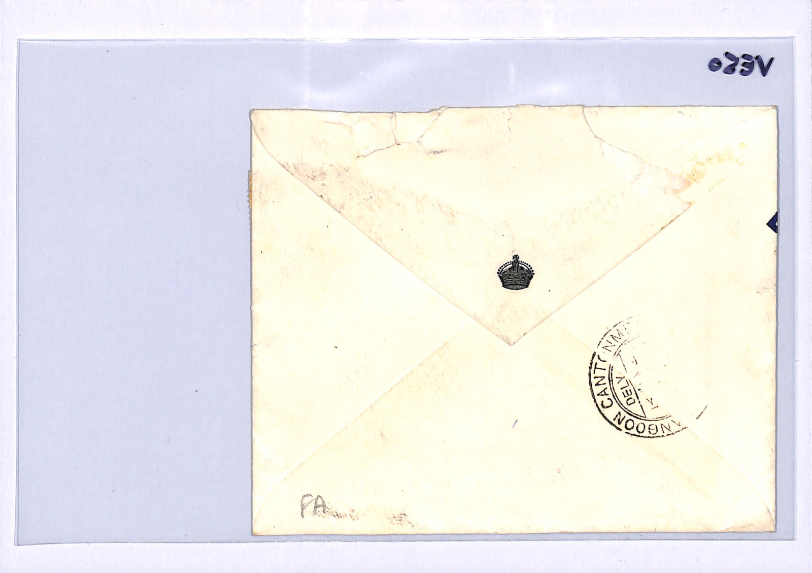 INDIA OHMS Official Cover *VICE ROYAL CAMP* MACHINE 1947 Burma Rangoon Govt VE50 - Image 6