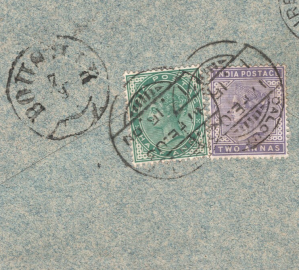 INDIA QV Cover GULF MIDDLE EAST DESTINATION MAIL Bushire Ispahan 1903 KA514