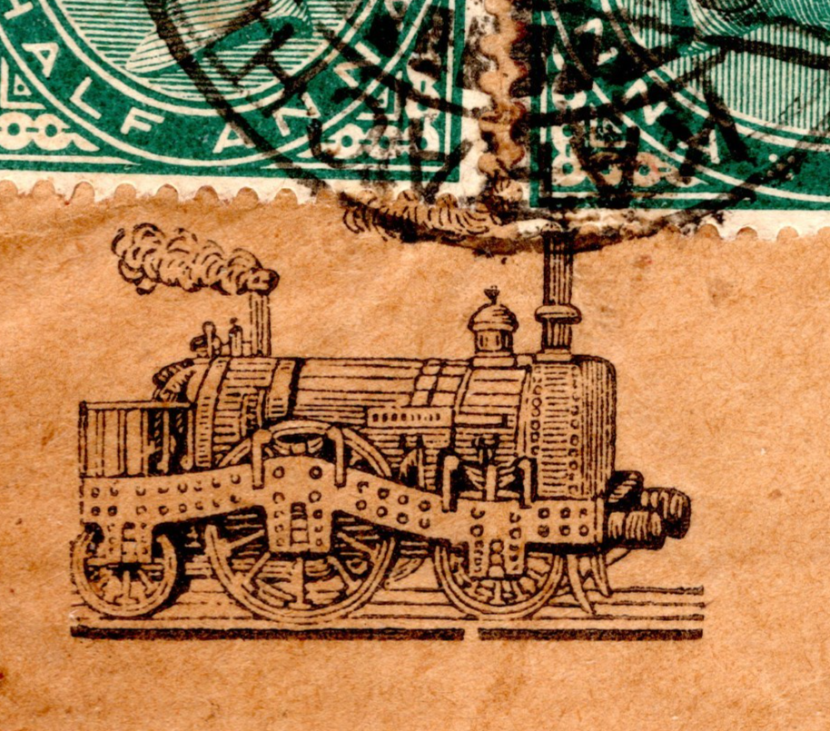INDIA RAILWAY QV Advert Cover *STEAM LOCOMOTIVE* Vignette Delhi 1897 TRAIN WJ223 - Image 6