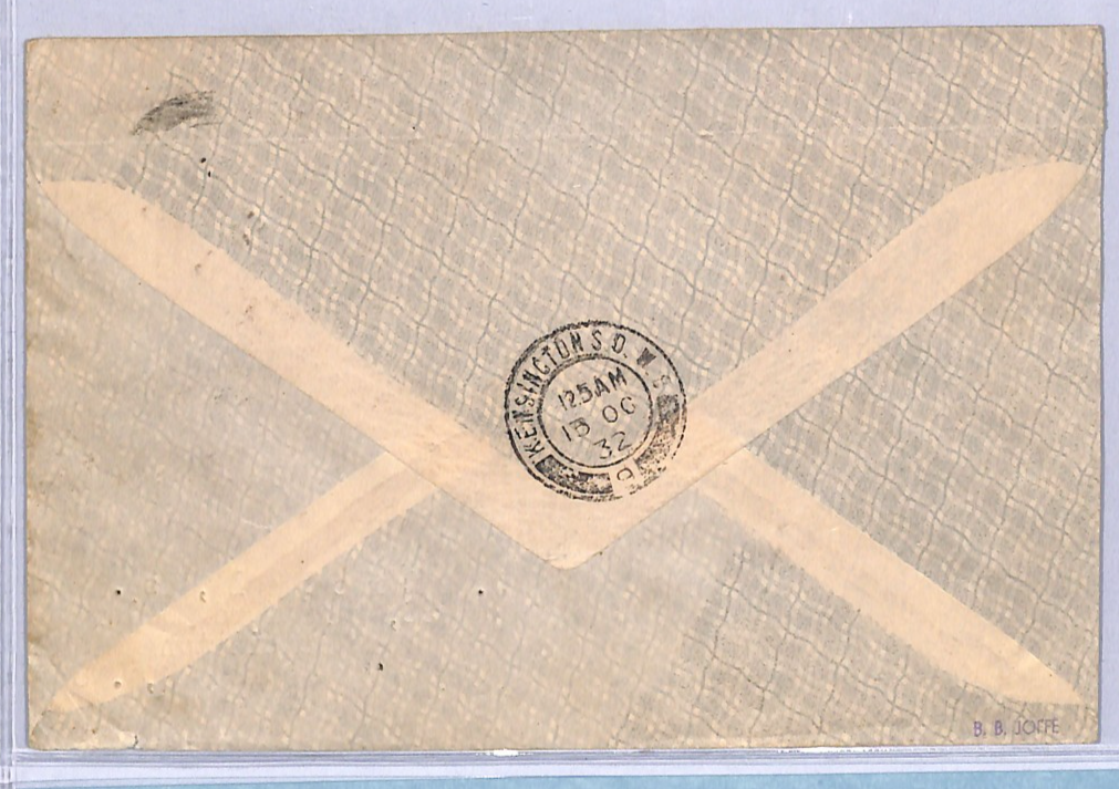 INDIA USED *BAHRAIN* Air 1932 Cover IMPERIAL FIRST FLIGHT Gulf-London {Joffe}VT1 - Image 10