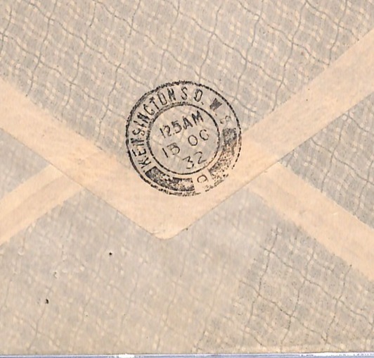 INDIA USED *BAHRAIN* Air 1932 Cover IMPERIAL FIRST FLIGHT Gulf-London {Joffe}VT1 - Image 5