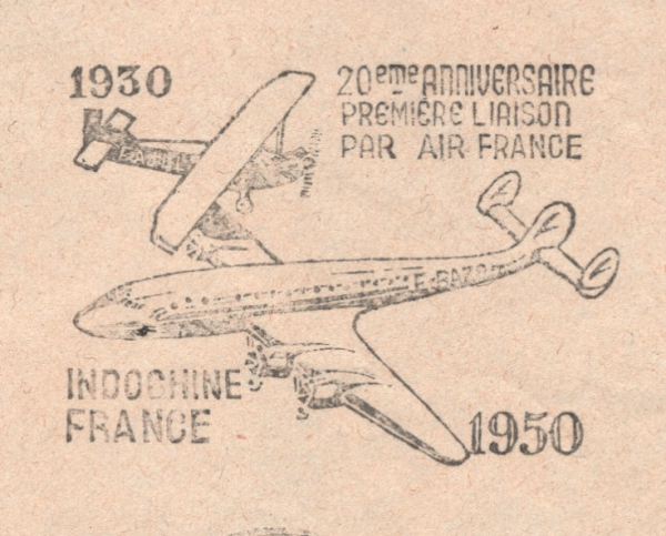 INDOCHINA France Cols Air 1950 Cover *UPU* 3f WARRIOR Haiphong-Paris Flown WX181 - Image 5