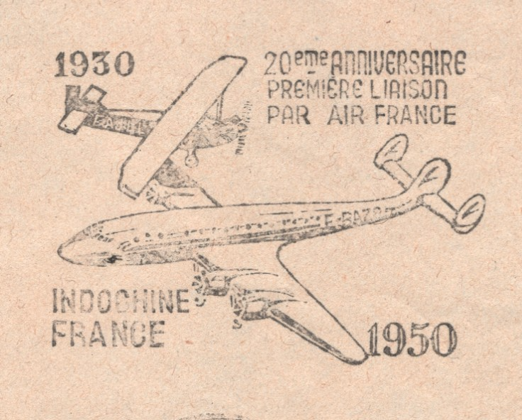 INDOCHINA France Cols Air 1950 Cover *UPU* 3f WARRIOR Haiphong-Paris Flown WX181 - Image 5