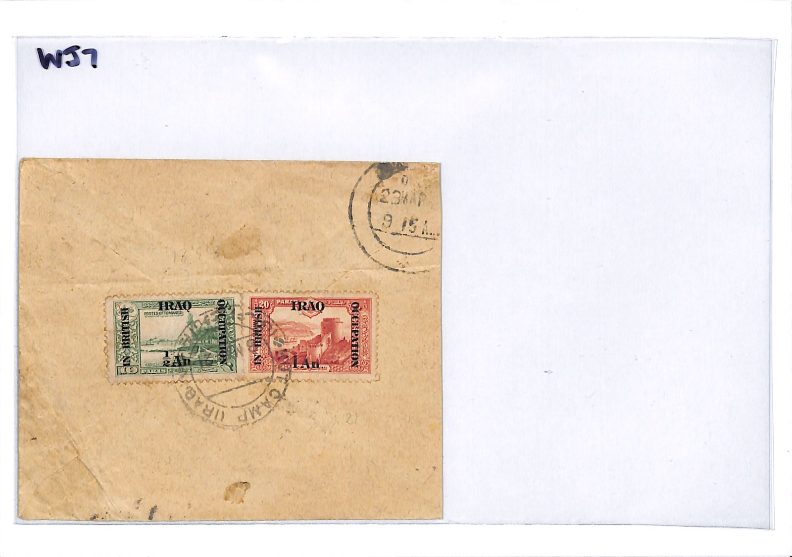 IRAQ BRITISH OCCUPATION Cover *KUT CAMP (IRAQ)* 1921 CDS India Madras WJ7 - Image 16