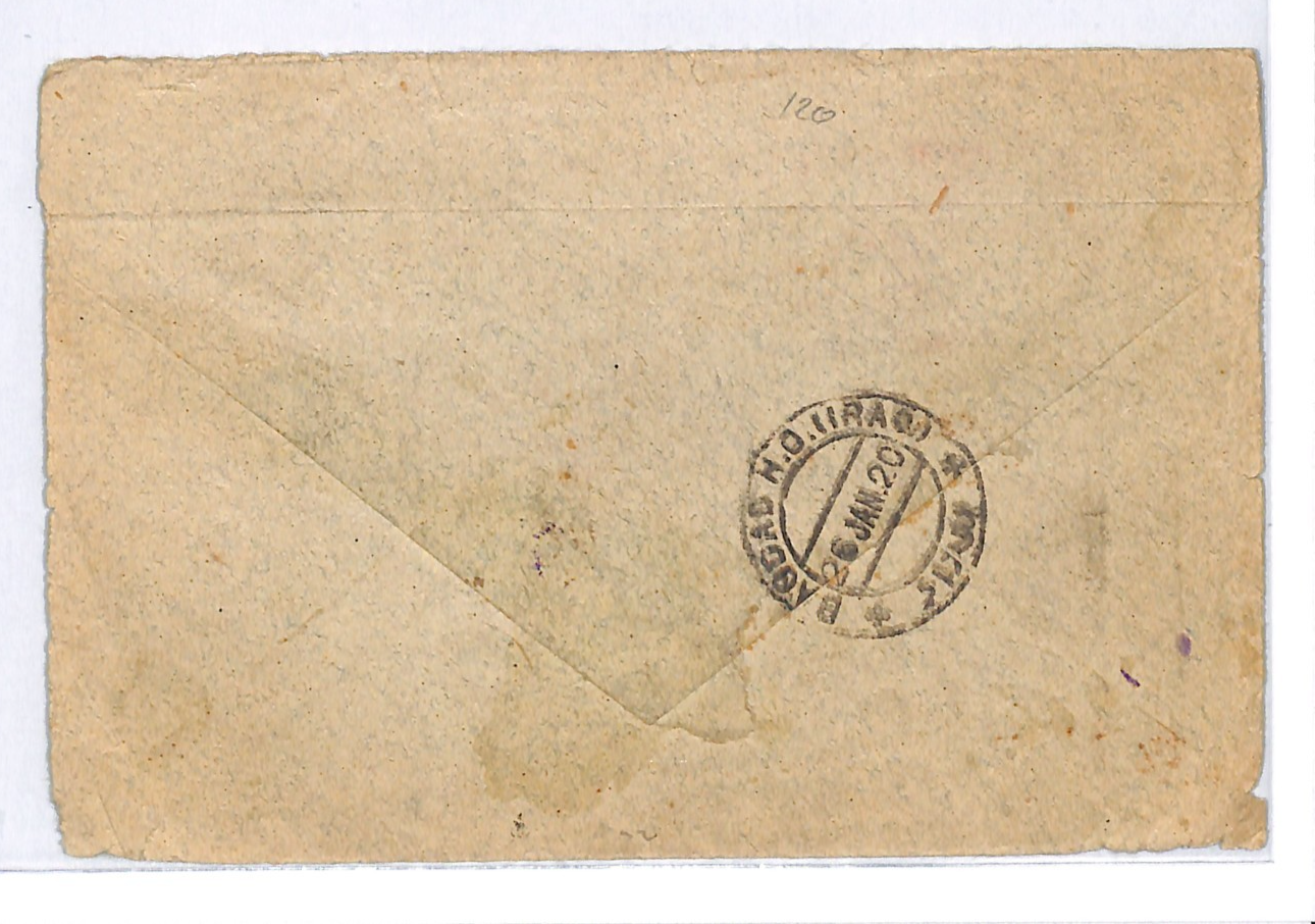 IRAQ BRITISH OCCUPATION Stamps USED MIDDLE EAST Cover *CHIRAZ* 1920 Censor WJ8 - Image 3