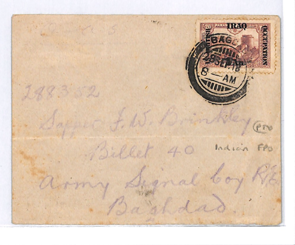 IRAQ BRITISH OCCUPATION WW1 Cover INDIAN *FPO.85* India Army 1918 Signals WJ12 - Image 5